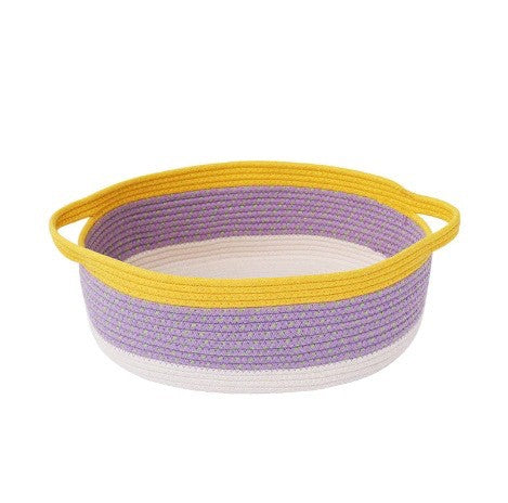 手工編織棉繩寵物籃